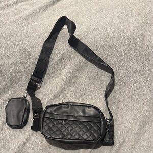 Black Quilted Crossbody Bag